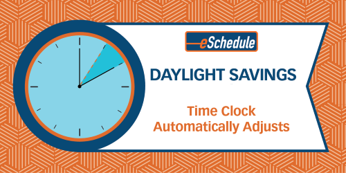 eSchedule Daylight Savings Time Graphic